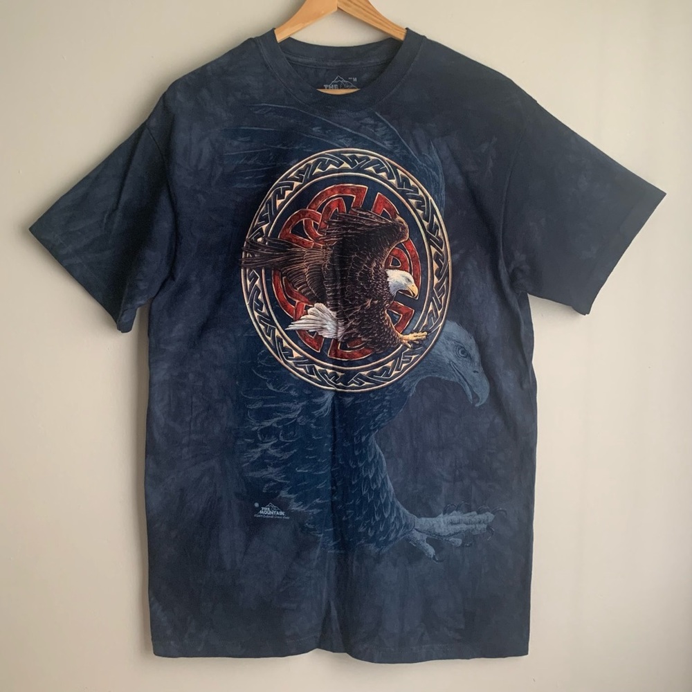 The Mountain Bald Eagle Celtic Knot Graphic T-Shirt Size M